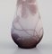 Antique Vase in Frosted and Purple Art Glass by Emile Gallé, Early 20th Century 3