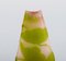 Antique Vase in Pink Frosted and Green Art Glass by Emile Gallé, Early 20th Century 4