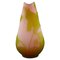 Antique Vase in Pink Frosted and Green Art Glass by Emile Gallé, Early 20th Century, Immagine 1