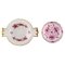 Caviar Bowls in Porcelain with Hand-Painted Pink Flowers from Meissen, Set of 2, Image 1