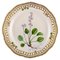 Flora Danica Plate in Openwork Porcelain with Flowers from Royal Copenhagen, Immagine 1