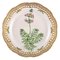 Flora Danica Plate in Openwork Porcelain with Flowers from Royal Copenhagen 1