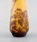 Antique Vase in Yellow and Brown Art Glass by Emile Gallé, Early 20th Century 3