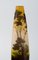 Antique Vase in Yellow Frosted and Dark Art Glass by Emile Gallé, Early 20th Century 2