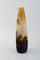 Antique Vase in Yellow Frosted and Dark Art Glass by Emile Gallé, Early 20th Century 4