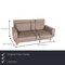 Letto Beige Leather 2-Seater Sofa from Franz Fertig 2