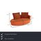 Model 4500 Orange Fabric Sofa from Rolf Benz 2