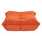 Togo Cadmium Orange Footstool by Michel Ducaroy for Ligne Roset, Imagen 1