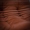 Togo Brown Leather Modular Sofa by Michel Ducaroy for Ligne Roset, Immagine 12