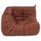 Togo Brown Leather Corner Sofa by Michel Ducaroy for Ligne Roset, Image 1