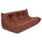 Large Brown Leather 3-Seater Sofa by Michel Ducaroy for Ligne Roset 1