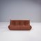 Large Brown Leather 3-Seater Sofa by Michel Ducaroy for Ligne Roset, Imagen 2
