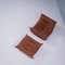 Togo Brown Leather Armchair and Footstool Set by Michel Ducaroy for Ligne Roset, Set of 2 3