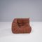 Togo Brown Leather Modular Sofa by Michel Ducaroy for Ligne Roset, Set of 3, Imagen 3