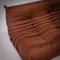 Togo Brown Leather Modular Sofa by Michel Ducaroy for Ligne Roset, Set of 3, Imagen 7