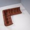 Togo Brown Leather Modular Sofa by Michel Ducaroy for Ligne Roset, Set of 3 2