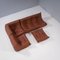 Togo Brown Leather Modular Sofa by Michel Ducaroy for Ligne Roset, Immagine 2