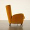 Armchair in Wood & Velvet, Italy, 1950s 3