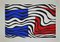 Uberto Maria Casotti, Blue and Red Composition, Original Screenprint, 1971, Immagine 1