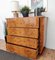 Art Deco Style Mid-Century Italian Walnut Burl & Brass Chest of Drawers, Image 3