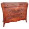 Italian Art Deco Regency Walnut Burl Inlay Chest of Drawers, Image 1