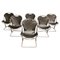 Vintage Chrome Dining Chairs by Gastone Rinaldi, 1970s, Set of 6 1
