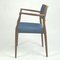 Scandinavian Teak and Blue Model 65 Armchair by Niels Otto Moller for J. L. Møllers, Immagine 3