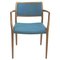 Scandinavian Teak and Blue Model 65 Armchair by Niels Otto Moller for J. L. Møllers, Immagine 1