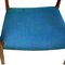 Scandinavian Teak and Blue Model 65 Armchair by Niels Otto Moller for J. L. Møllers, Immagine 7