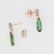 2,0 Carat Tourmaline Diamond 18 Karat Yellow Gold Drop Earrings, Set of 2 4