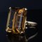 French 45 Carat Citrine 18 Karat Yellow Gold Cocktail Ring, 1950s, Imagen 8