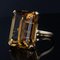 French 45 Carat Citrine 18 Karat Yellow Gold Cocktail Ring, 1950s, Immagine 8