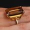 French 45 Carat Citrine 18 Karat Yellow Gold Cocktail Ring, 1950s, Imagen 6