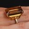 French 45 Carat Citrine 18 Karat Yellow Gold Cocktail Ring, 1950s, Immagine 6