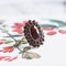 Vintage 8K Gold Ring with Garnets, 1950s, Immagine 1