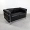 Black LC2 2-Seater Sofa by Le Corbusier for Cassina, 1970s 5