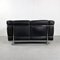 Black LC2 2-Seater Sofa by Le Corbusier for Cassina, 1970s, Imagen 4