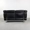 Black LC2 2-Seater Sofa by Le Corbusier for Cassina, 1970s, Immagine 4