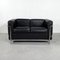 Black LC2 2-Seater Sofa by Le Corbusier for Cassina, 1970s 1