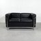 Black LC2 2-Seater Sofa by Le Corbusier for Cassina, 1970s, Imagen 1