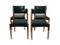 Teak & Green Leatherette Dining Chairs, Set of 4 1