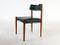 Teak & Green Leatherette Dining Chairs, Set of 4 2