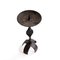 Brutalist Hand Forged Wrought Iron Candle Holder, Imagen 2