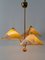 3-Armed Pendant Lamp by Rupert Nikoll, Austria, 1950s, Image 16