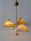 3-Armed Pendant Lamp by Rupert Nikoll, Austria, 1950s 15