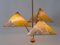 3-Armed Pendant Lamp by Rupert Nikoll, Austria, 1950s 4