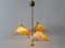 3-Armed Pendant Lamp by Rupert Nikoll, Austria, 1950s 6