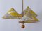 3-Armed Pendant Lamp by Rupert Nikoll, Austria, 1950s 9