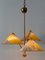 3-Armed Pendant Lamp by Rupert Nikoll, Austria, 1950s 2