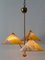 3-Armed Pendant Lamp by Rupert Nikoll, Austria, 1950s, Image 2
